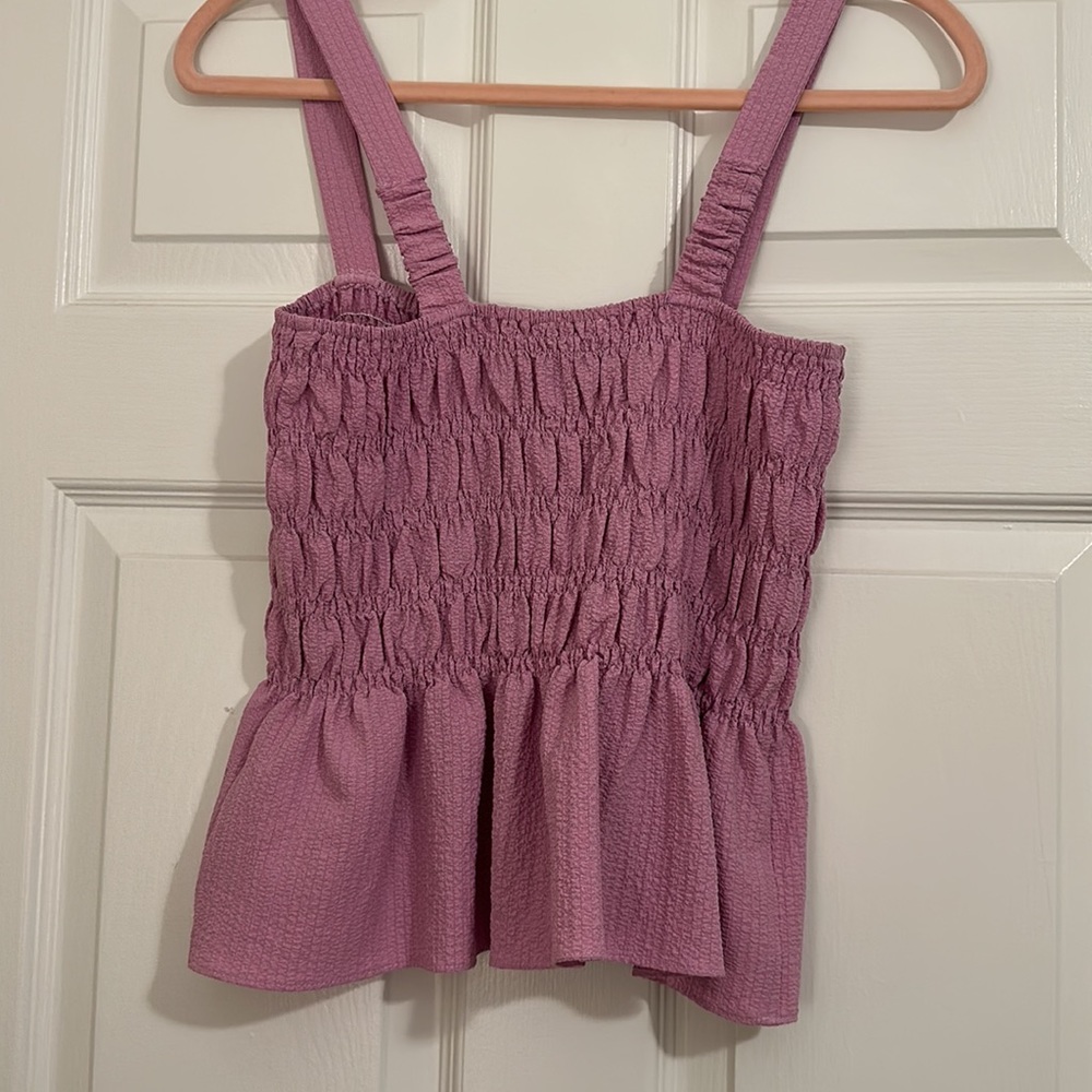 Lucy Paris Lavender Smocked Top - Picture 2 of 3